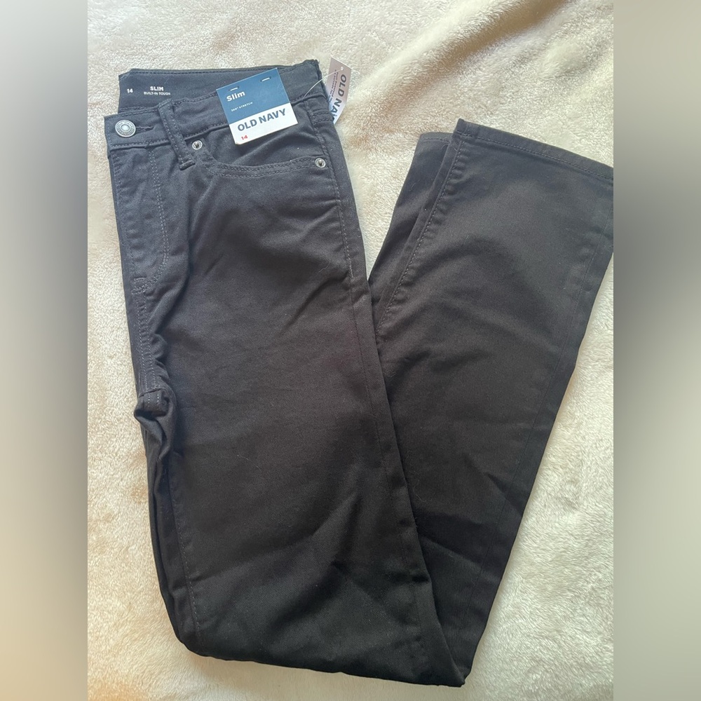 Old Navy Boys Black Pants SZ 14 NWT